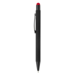 Stylo en métal avec pointeur coloré et logo gravé assorti couleur rouge