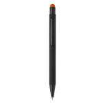 Stylo en métal avec pointeur coloré et logo gravé assorti couleur orange deuxième vue