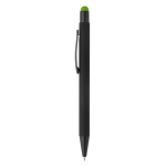 Stylo en métal avec pointeur coloré et logo gravé assorti couleur vert lime