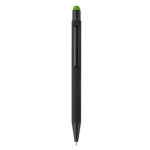 Stylo en métal avec pointeur coloré et logo gravé assorti couleur vert lime deuxième vue