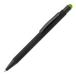 Stylo en métal avec pointeur coloré et logo gravé assorti couleur vert lime troisième vue