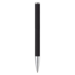 Stylo rotatif en aluminium avec clip et pointe métallique couleur noir quatrière vue