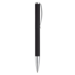 Stylo rotatif en aluminium avec clip et pointe métallique couleur noir cinquième vue