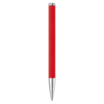 Stylo rotatif en aluminium avec clip et pointe métallique couleur rouge quatrière vue