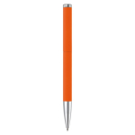 Stylo rotatif en aluminium avec clip et pointe métallique couleur orange quatrière vue