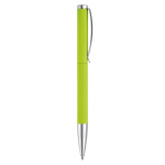 Stylo rotatif en aluminium avec clip et pointe métallique couleur vert lime cinquième vue