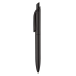 Stylo en plastique métallisé avec clip solide et recharge jumbo bleue couleur noir troisième vue