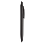 Stylo en plastique métallisé avec clip solide et recharge jumbo bleue couleur noir cinquième vue