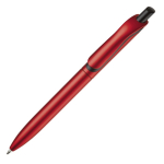 Stylo en plastique métallisé avec clip solide et recharge jumbo bleue couleur rouge