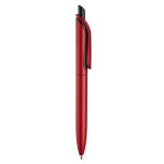 Stylo en plastique métallisé avec clip solide et recharge jumbo bleue couleur rouge cinquième vue