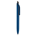 Stylo en plastique métallisé avec clip solide et recharge jumbo bleue couleur bleu foncé cinquième vue