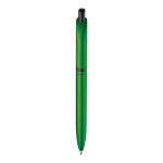 Stylo en plastique métallisé avec clip solide et recharge jumbo bleue deuxième vue