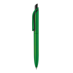Stylo en plastique métallisé avec clip solide et recharge jumbo bleue troisième vue