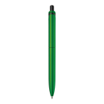 Stylo en plastique métallisé avec clip solide et recharge jumbo bleue quatrière vue