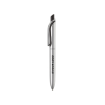 Stylo en plastique métallisé avec clip solide et recharge jumbo bleue vue principale