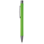 Stylo en aluminium avec finition douce au toucher et encre bleue couleur vert lime troisième vue