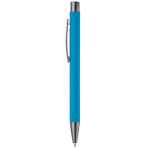 Stylo en aluminium avec finition douce au toucher et encre bleue couleur bleu ciel deuxième vue