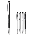 Stylo rotatif en métal avec stylet en haut