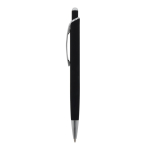 Stylo en aluminium avec finition soft-touch de différentes couleurs couleur noir