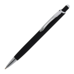 Stylo en aluminium avec finition soft-touch de différentes couleurs couleur noir troisième vue