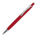 Stylo en aluminium avec finition soft-touch de différentes couleurs couleur rouge troisième vue