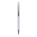 Stylo en aluminium avec finition soft-touch de différentes couleurs couleur blanc deuxième vue