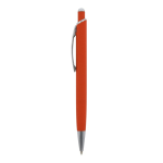 Stylo en aluminium avec finition soft-touch de différentes couleurs couleur orange