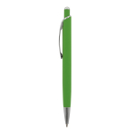 Stylo en aluminium avec finition soft-touch de différentes couleurs couleur vert lime