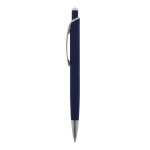 Stylo en aluminium avec finition soft-touch de différentes couleurs couleur bleu foncé