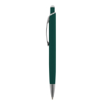 Stylo en aluminium avec finition soft-touch de différentes couleurs couleur vert foncé