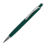 Stylo en aluminium avec finition soft-touch de différentes couleurs couleur vert foncé troisième vue
