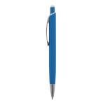 Stylo en aluminium avec finition soft-touch de différentes couleurs couleur bleu ciel