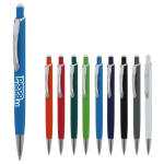 Stylo en aluminium avec finition soft-touch de différentes couleurs