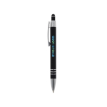 Stylo en aluminium avec finition soft-touch et 3 anneaux argentés vue principale