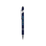 Stylo en aluminium recyclé avec pointe tactile et encre bleue vue principale