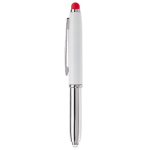 Stylo avec pointeur en différentes couleurs et lampe couleur rouge