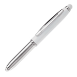 Stylo avec pointeur en différentes couleurs et lampe couleur blanc troisième vue