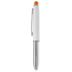 Stylo avec pointeur en différentes couleurs et lampe couleur orange