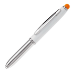Stylo avec pointeur en différentes couleurs et lampe couleur orange troisième vue