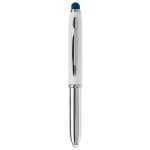Stylo avec pointeur en différentes couleurs et lampe couleur bleu foncé deuxième vue