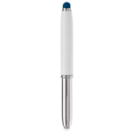 Stylo avec pointeur en différentes couleurs et lampe couleur bleu foncé quatrière vue