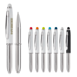 Stylo avec pointeur en différentes couleurs et lampe