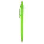 Stylo publicitaire classique avec clip en résine Encre Bleue PrintClip couleur vert lime troisième vue