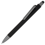 Stylo en plastique recyclé de plusieurs couleurs avec pointeur noir couleur noir