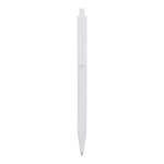 Stylo en plastique avec détails colorés en haut couleur blanc deuxième vue