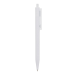 Stylo en plastique avec détails colorés en haut couleur blanc cinquième vue