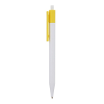 Stylo en plastique avec détails colorés en haut couleur jaune