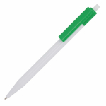 Stylo en plastique avec détails colorés en haut couleur vert troisième vue