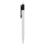 Stylo en plastique avec détails colorés en haut couleur blanc/noir