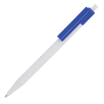 Stylo en plastique avec détails colorés en haut couleur bleu roi troisième vue